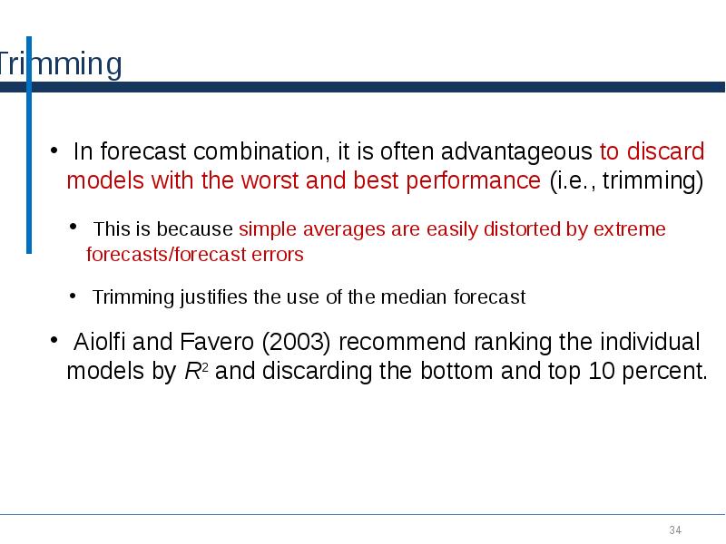 Forecast combinations