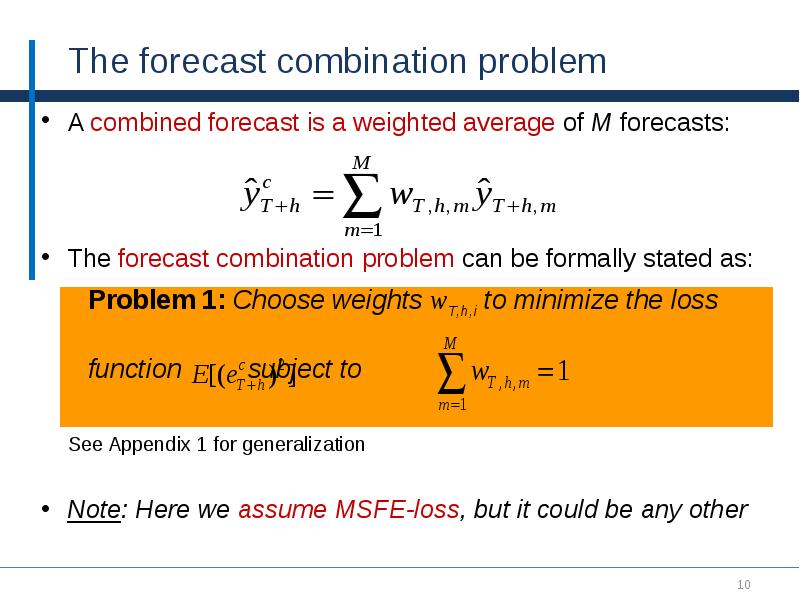Forecast combinations