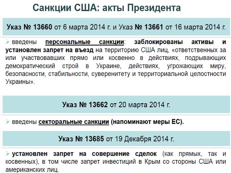 Выплаты по заблокированным активам. Запрет инвестиций. Блокирующие санкции и секторальные отличия. Всеобъемлющие, секторальные, адресные санкции.