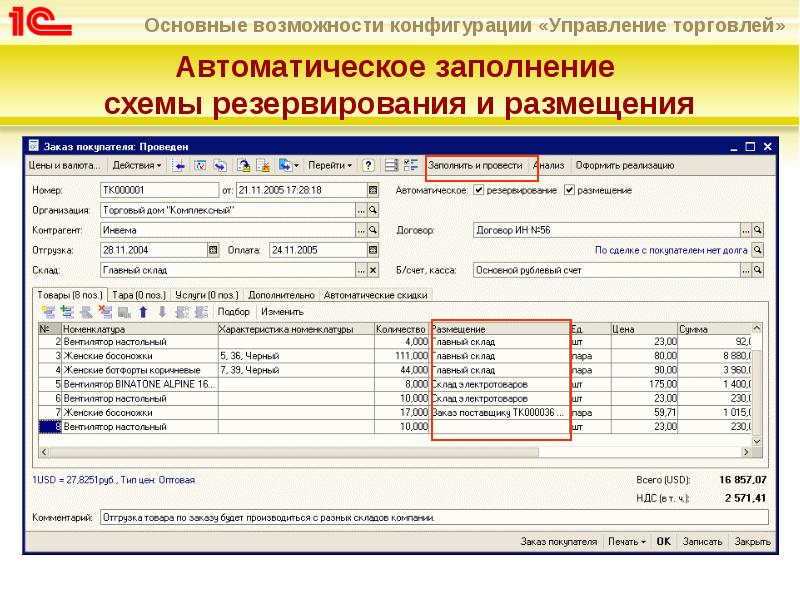 Управление торговлей 1с презентация