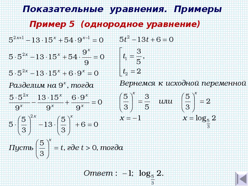 Показательные уравнения презентация 10 класс