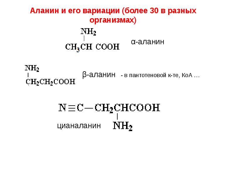 Аланин реагирует с серной кислотой