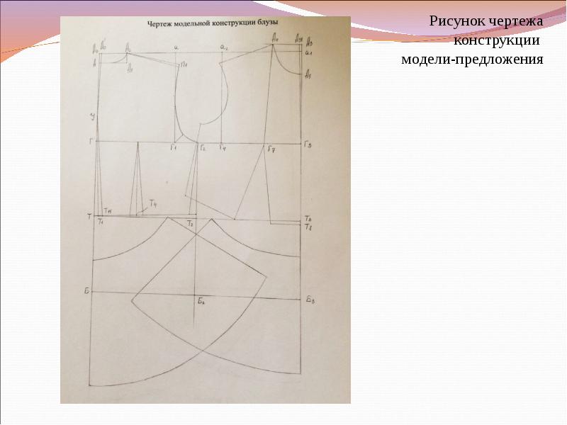 Чертеж конструкции. Чертеж модельной конструкции. Модельная конструкция блузки. Чертеж модельного комплекта. Базовая основа одежды для девочки 7 лет.