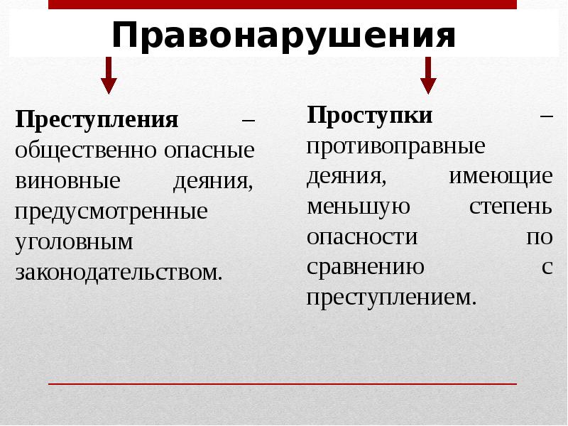 План правоотношения и правонарушения