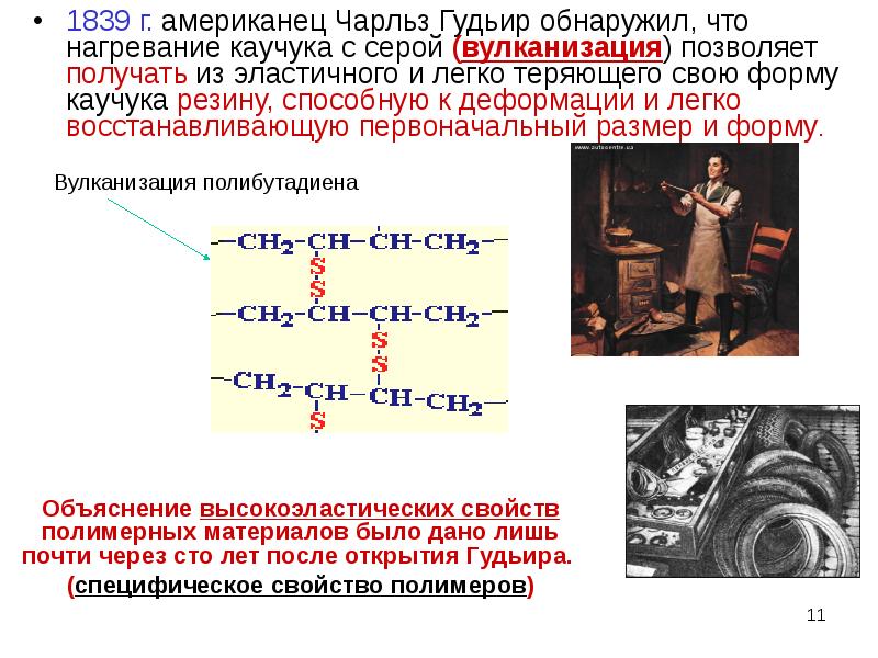 Натуральный каучук вулканизация