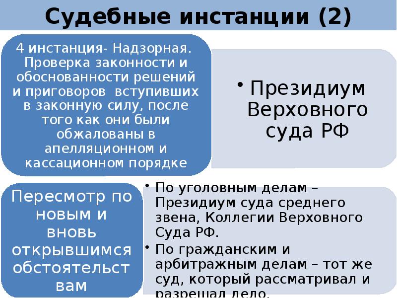 Первая и вторая инстанция