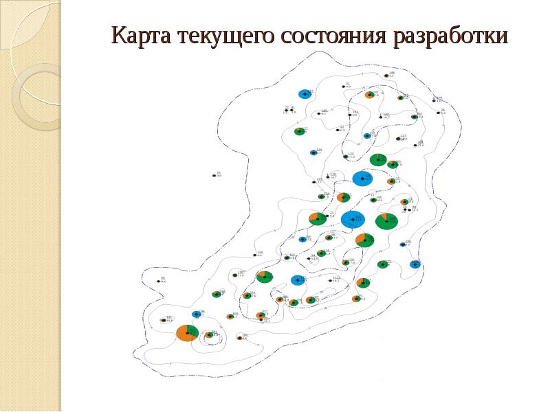 Карта приобского месторождения с номерами кустов