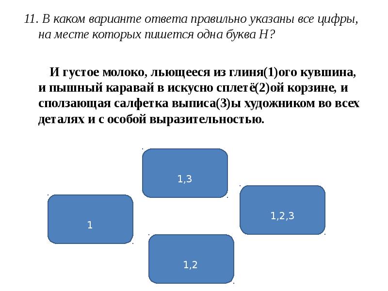 Укажите нн. На месте которых пишется НН.. Глиня(1)ОГО.