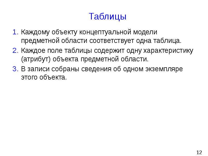 Объектов каждому из которых в. Атрибуты объекта.