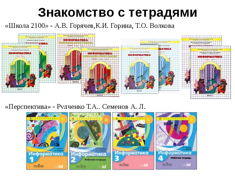 Горячев информатика 1 класс презентация