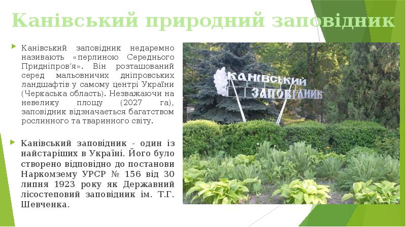 Канівський заповідник недаремно називають «перлиною Середнього Придніпров’я». Він розташований серед мальовничих