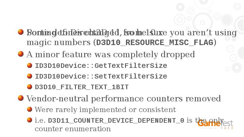Porting to Direct3D 11 from 10.x
Some defines changed, so be Porting to Direct3D 11 from 10.x
Some defines changed, so be