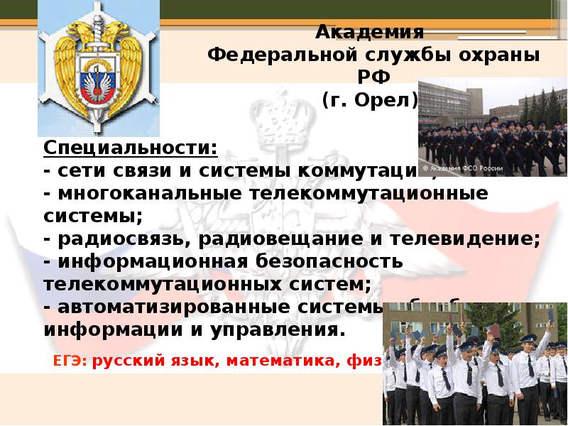 Военно образовательные учреждения презентация