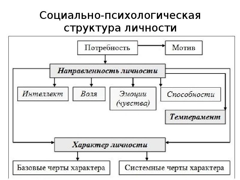 Схема психологическая структура личности