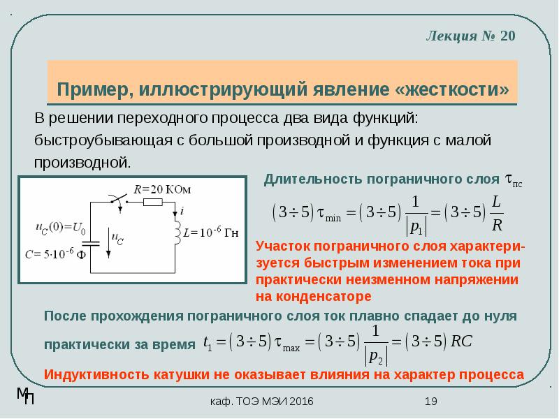 Тип переходного процесса