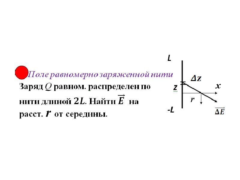 Заряженная нить и заряд. Электрическое поле равномерно заряженной нити. Поле от равномерно заряженной нити. Поле заряженной нити конечной длины. Поле равномерно заряженной нити конечной длины.