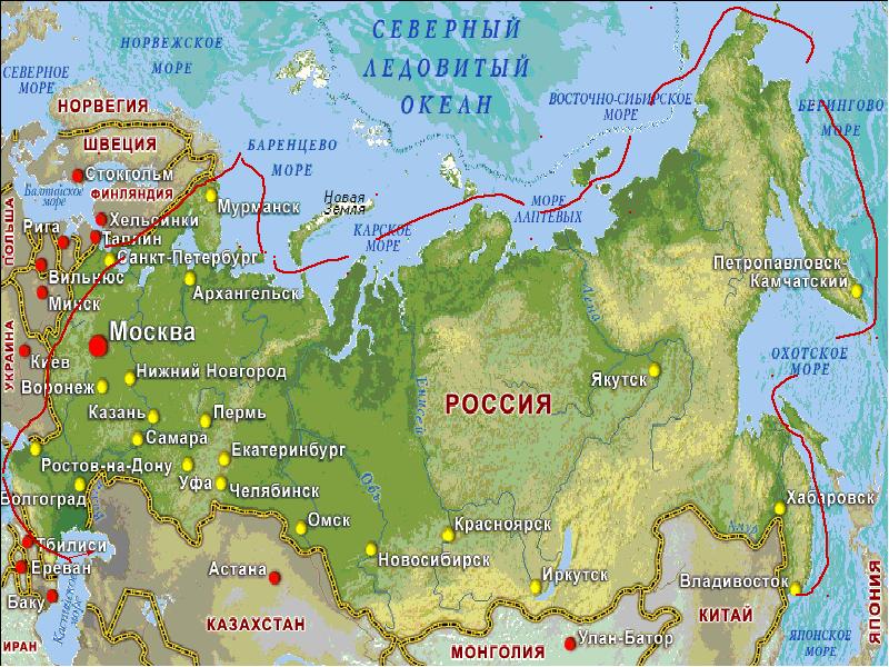 Карта российской федерации окружающий мир 3 класс