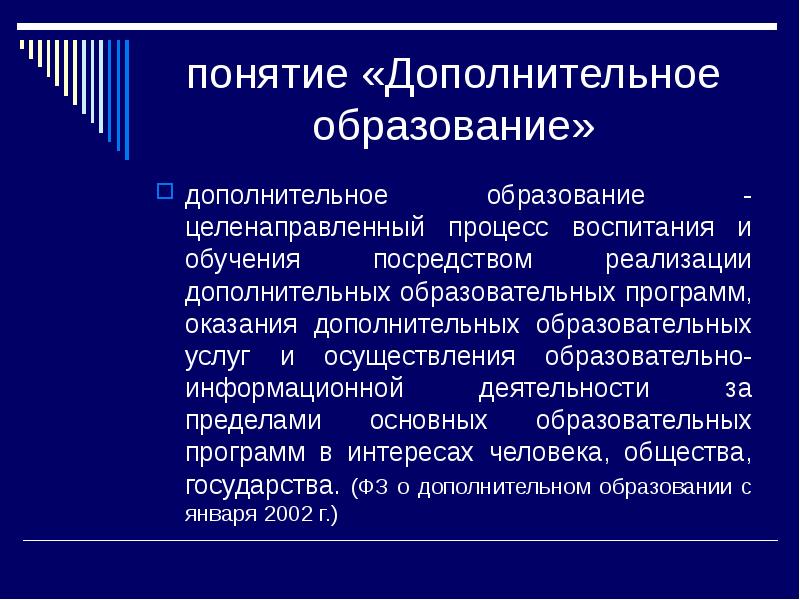 Современное дополнительное образование