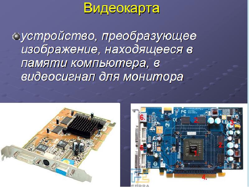 Устройство преобразующее изображение в памяти компьютера для монитора