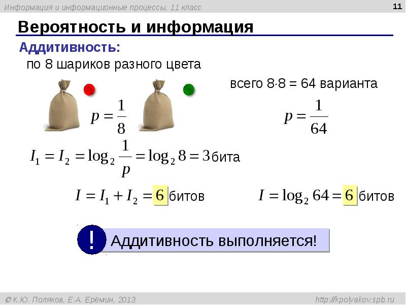 Вероятность и информация Вероятность и информация