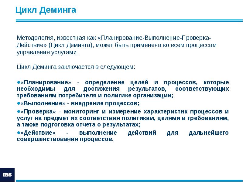 Цикл Деминга Цикл Деминга
