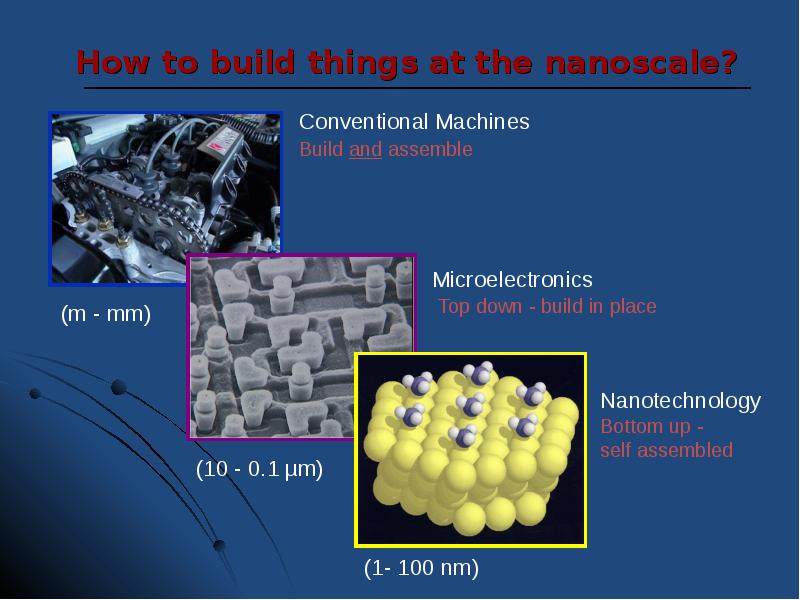 How to build things at the nanoscale?