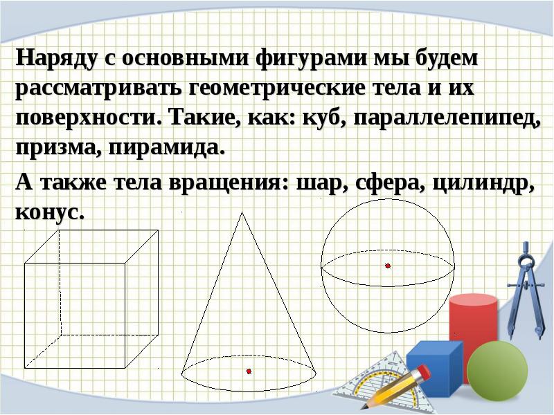 Геометрические тела и их изображение 5 класс видеоурок бунимович