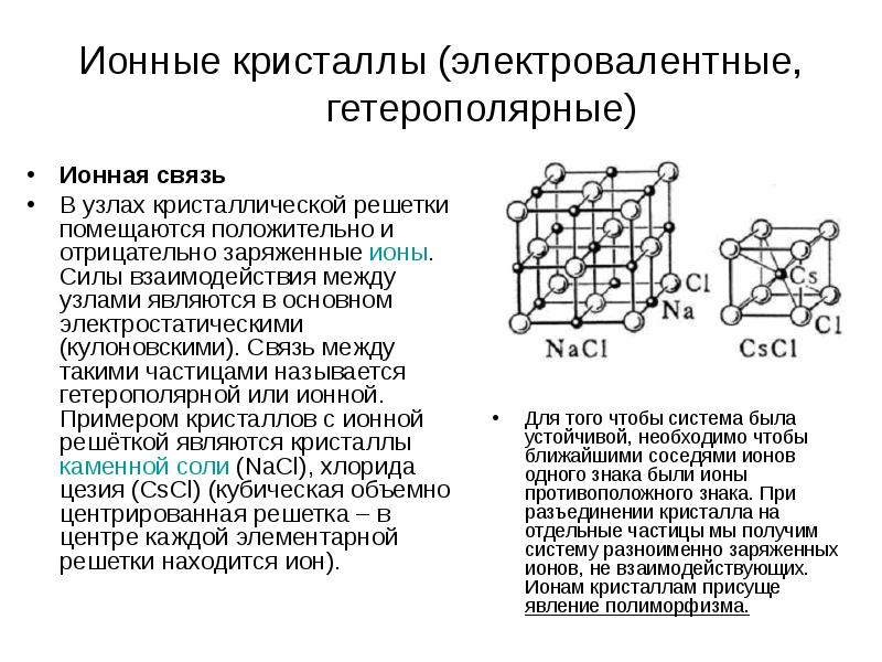 Узлы кристаллической решетки металлов