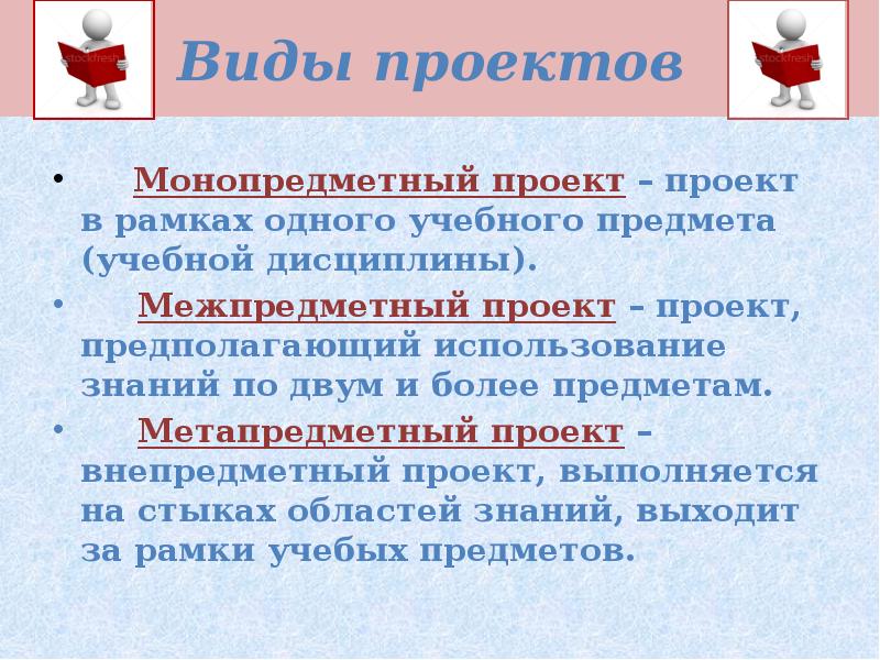 Выберите лишнее типы проектов по содержанию монопредметный индивидуальный метапредметный