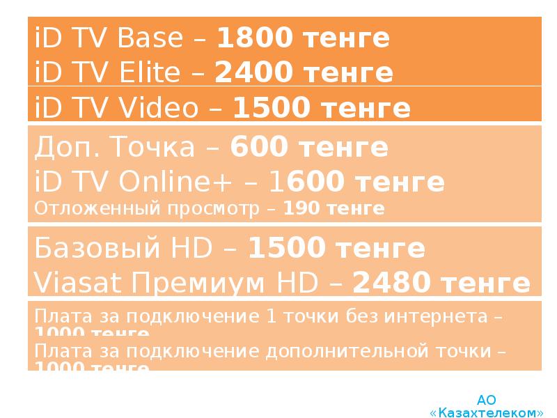 iD TV Base – 1800 тенге