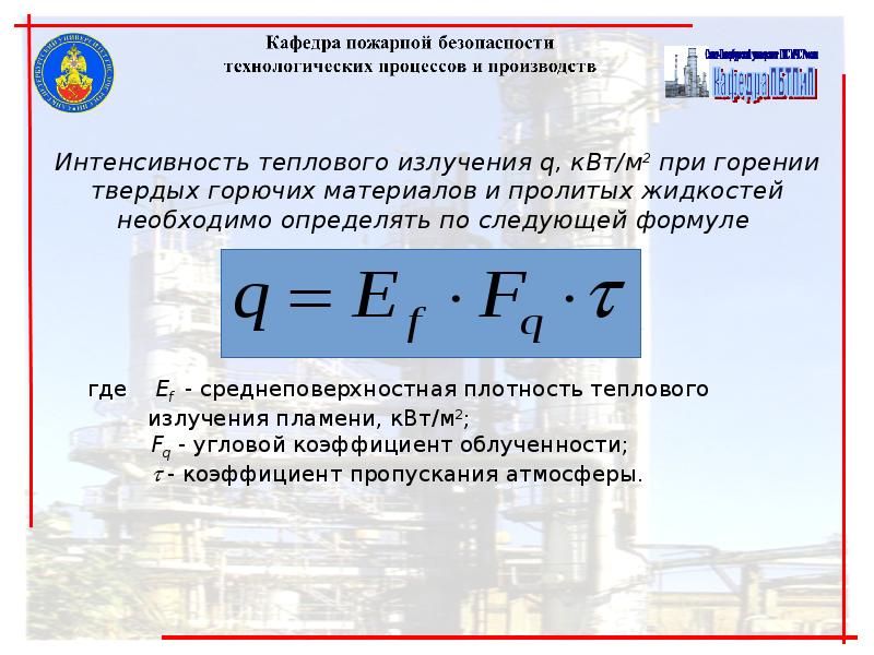 Источники интенсивности теплового излучения