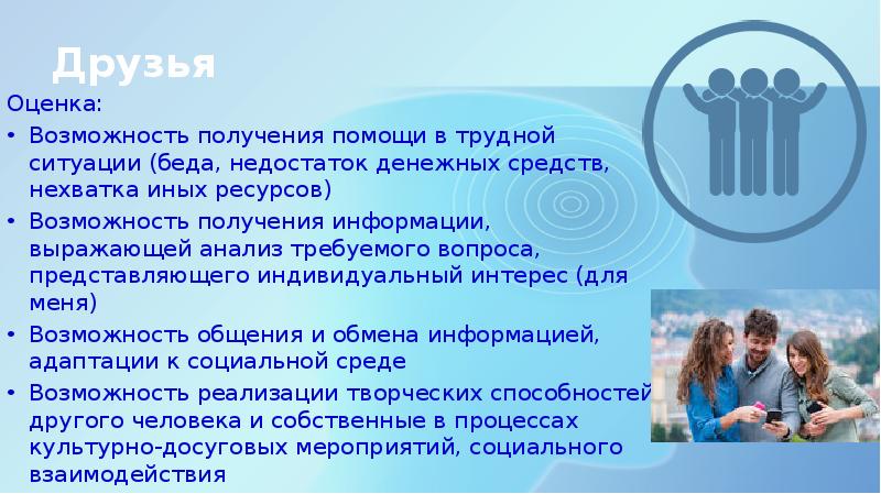 Возможность друг. Помощь в трудной ситуации. Помощь деньгами в трудной ситуации. Возможность получения информации.. Получения помощи в трудной ситуации.