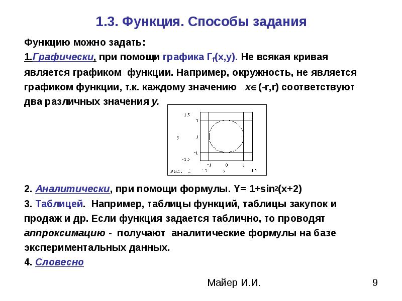 Основная функция метода