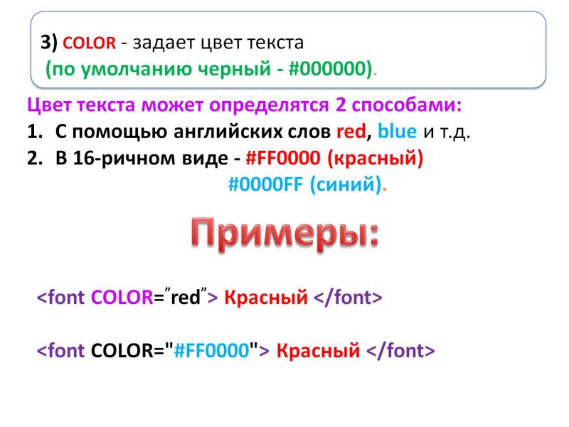 Html теги размер текста