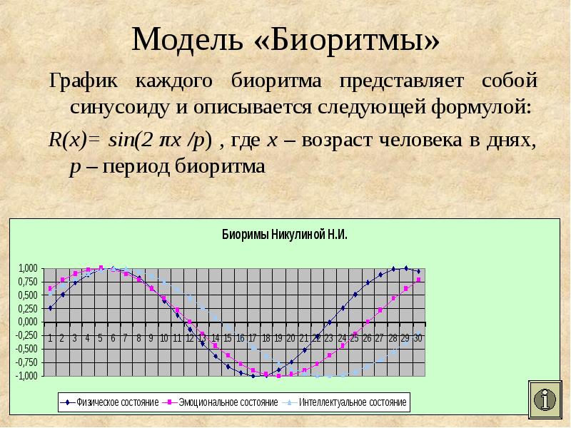 Типы биоритмов схема