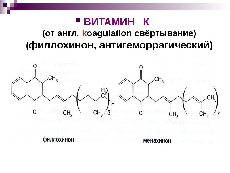 Презентация витамина к