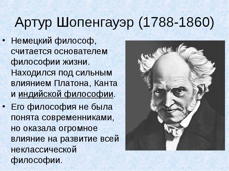 Реферат: А. Шопенгауэр: жизнь философа и философия жизни