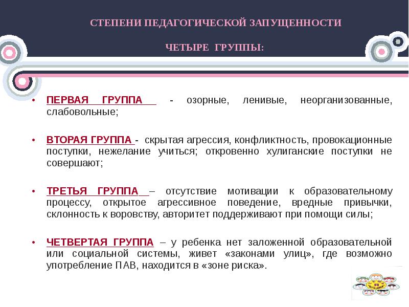 Социальная степени. Степени педагогической запущенности. Стадии педагогической запущенности. Степени социально-педагогической запущенности. Причины педагогической запущенности.