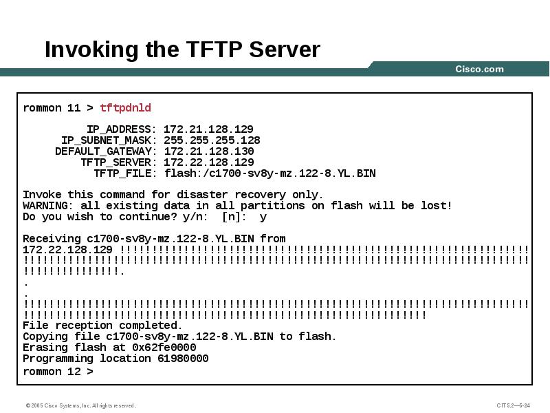 Invoking the TFTP Server