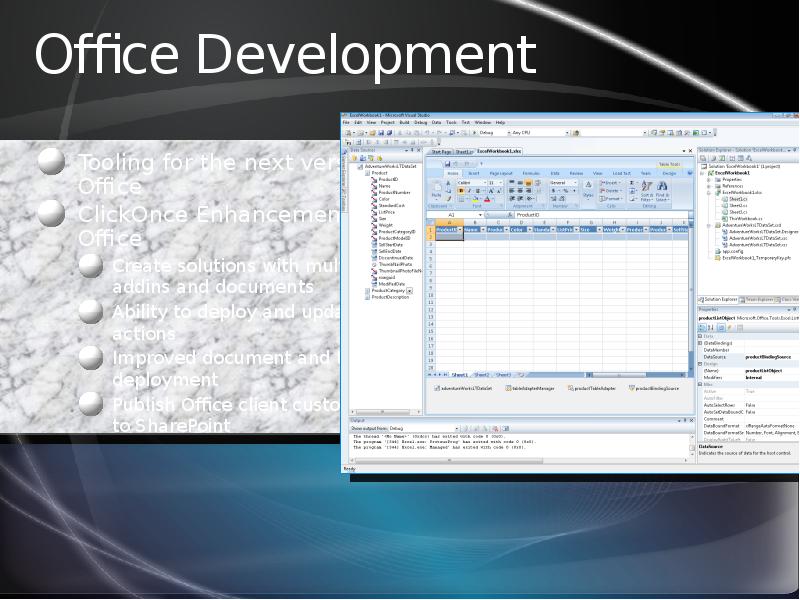 Office development tool. Office development tool