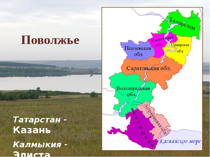 Перечислите субъекты рф поволжья по которым протекает волга в порядке с севера на юг