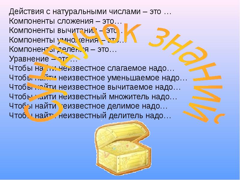 Действия с натуральными