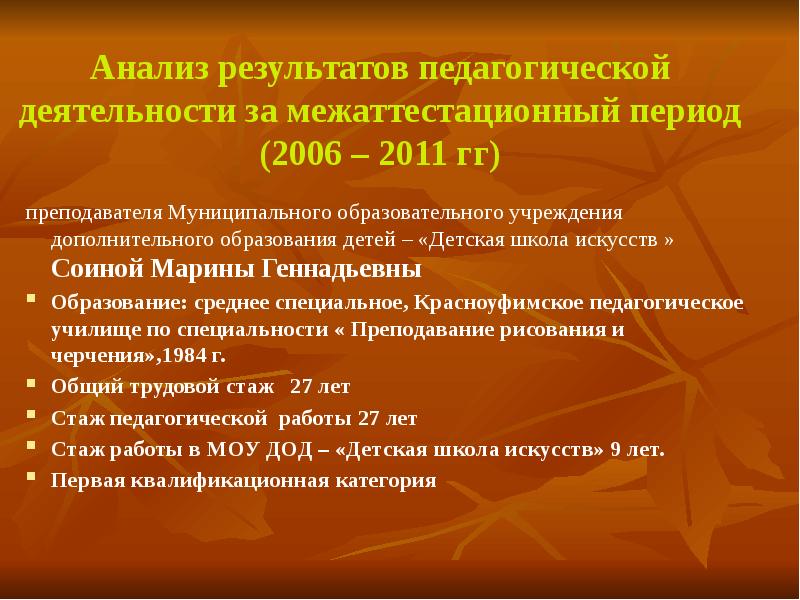 Результаты пед деятельности. Результаты пед деятельности