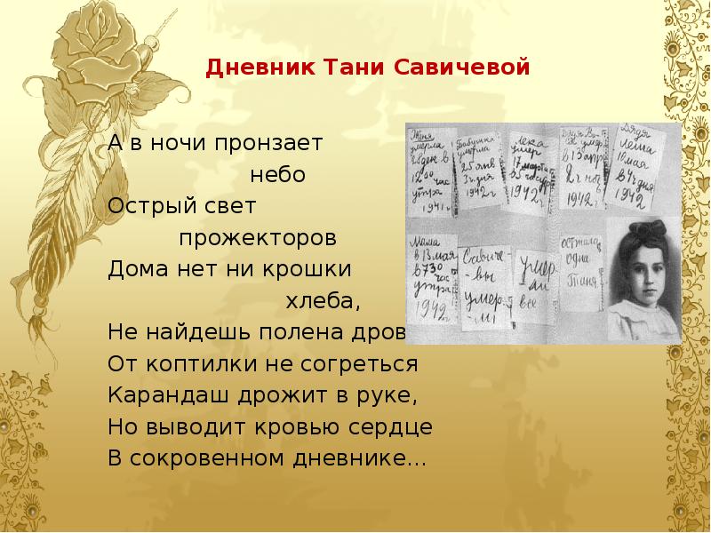 Таня савичева презентация