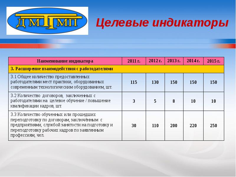 Целевые индикаторы проекта