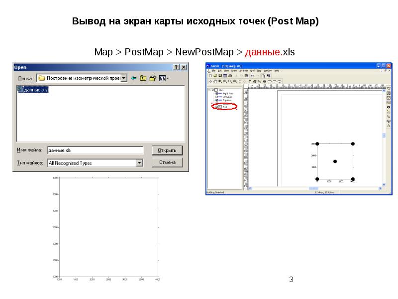 Карта исходных данных