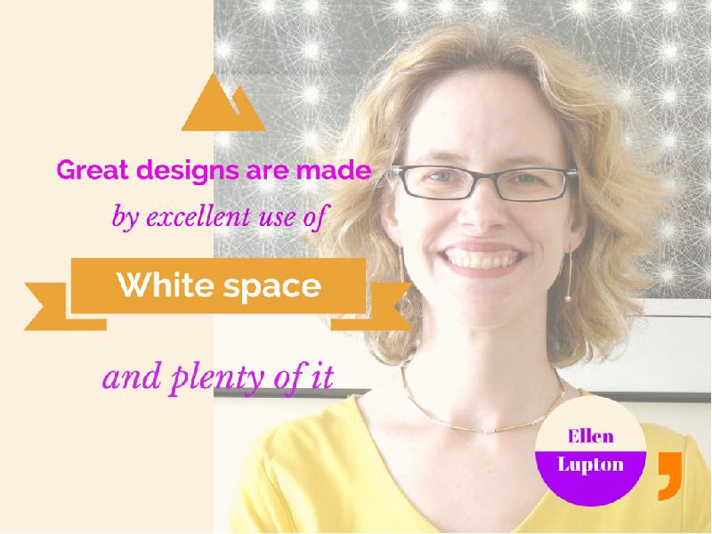 Great designs are made by excellent use of white space, and