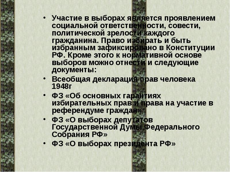 Участие в выборах является. Участие в выборах является обязанностью граждан. Каждый гражданин РФ обязан участвовать в выборах. Повышение политической зрелости и ответственности.