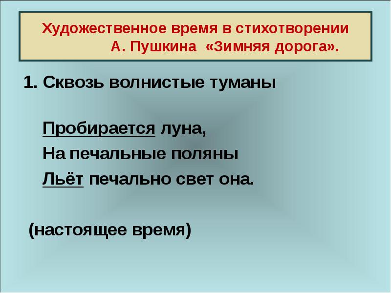 Олицетворение в стихотворении зимняя дорога