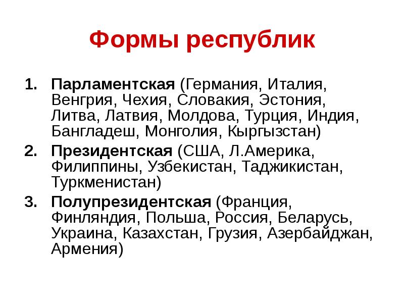 Азербайджан форма правления. Формы Республики. Полупрезидентская Республика примеры. Полупрезидентские Республики список стран. Смешанная полупрезидентская Республика.